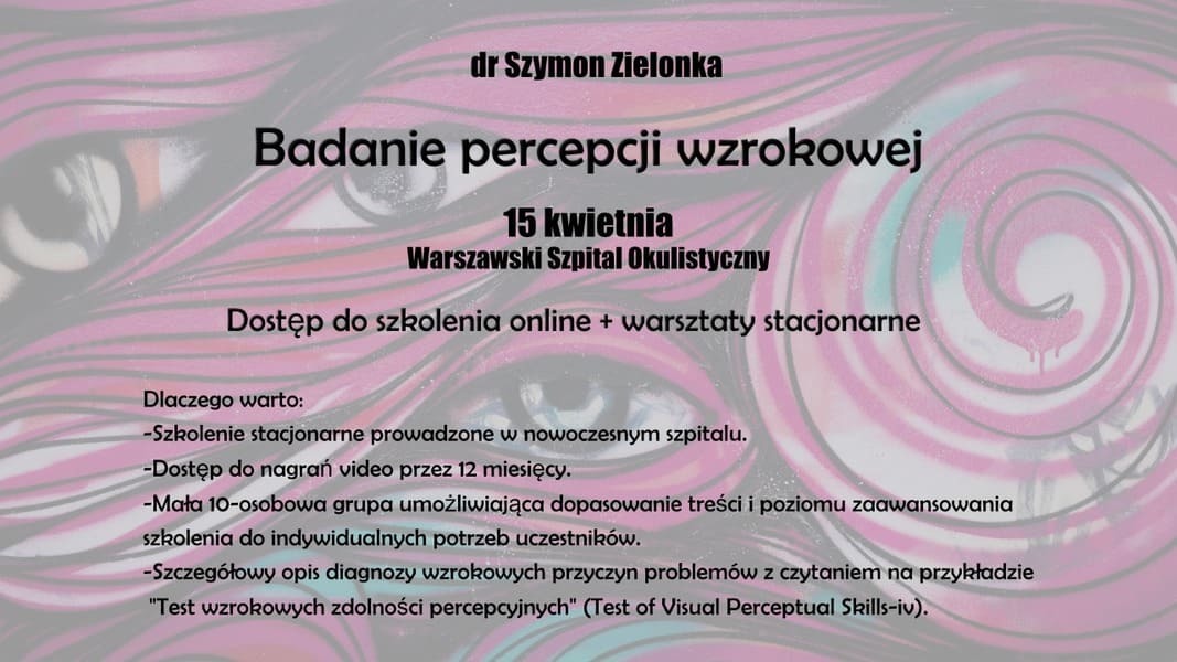 Szkolenie: Badanie percepcji wzrokowej - Warszawa